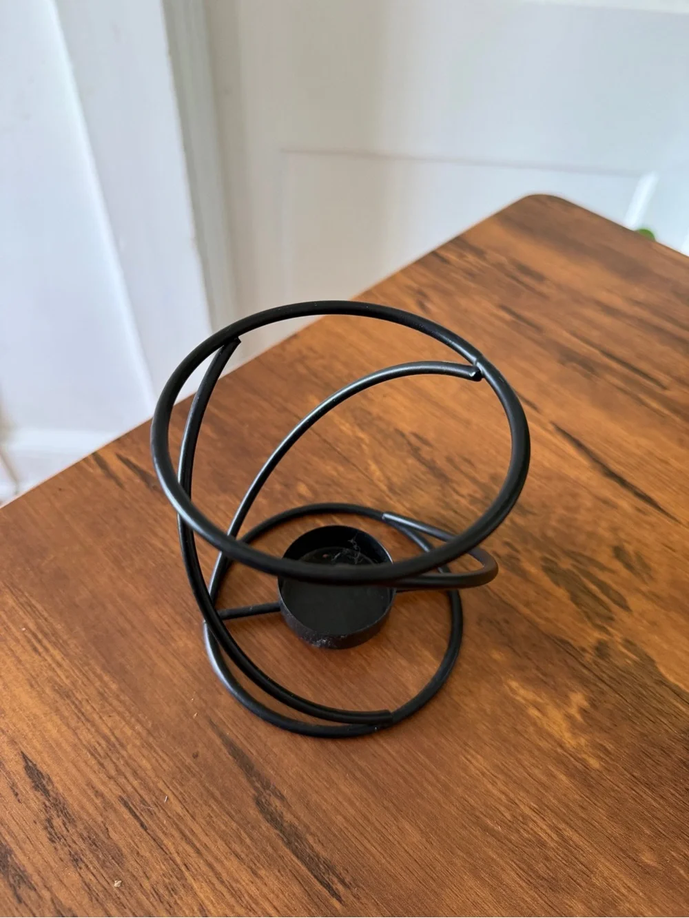 Black Spiral Metal Tealight Candle Holder - Home Accents